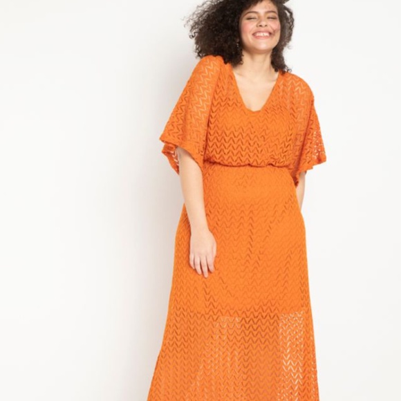 Eloquii Crochet Lace Maxi Dress NWT Size 14 - Picture 1 of 4
